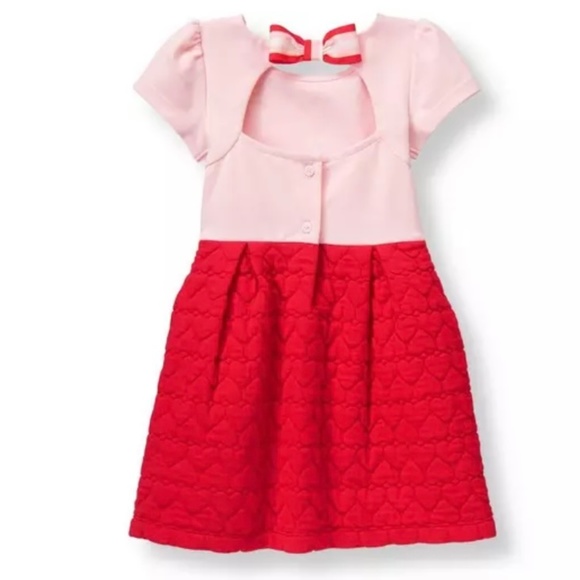 Janie & Jack quilted heart Valentine dress girl size 7 - Picture 2 of 6